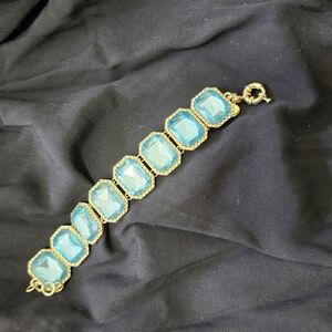 Elegant Gold and Blue Bracelet